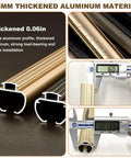 Heavy Duty Wall Mounted Curtain Track System With Silent Glide, Aluminum Bracket, 3.7m Black Rail For Room Divider, Living Room, Bedroom Or Hospital, Easy Install Segmented Track With Pulleys, Side Covers And Screws Included. 1.5mm aluminum rail profile