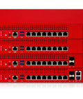 Enterprise Grade Network Firewall Appliance Delivering Badass Threat Prevention And Next Level Cloud Monitoring For Serious Business Security Ready To Install Immediately, four stacked red firewall units.