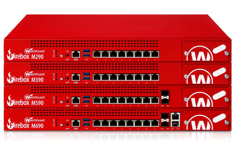 Enterprise Grade Network Firewall Appliance Delivering Badass Threat Prevention And Next Level Cloud Monitoring For Serious Business Security Ready To Install Immediately, four stacked red firewall units.