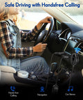 Woman using Bluetooth Car Kit With Wireless Aux Receiver For Hands Free Calling And Music Streaming Ground Loop Noise Filter