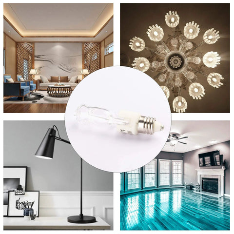 4 Pack E11 120V 50W Halogen Bulbs Mini Candelabra For Home Lighting Fixtures Ceiling Fans Table Lamps Cabinet Lighting Under Counter Lighting Dimmable Long Lasting Up To 2000 Hours