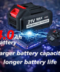 21V 4.0Ah Li-Ion battery for Cordless Impact Wrench With Brushless Motor, high capacity and longer battery life display
