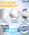 Heavy Duty Portable AC Exhaust Hose That Delivers No Fuss Cooling With 5.9 Inch Diameter Anti Clockwise Thread And Up To 80 Inch Length Universal Fit For LG Delonghi And More Flexible Polypropylene Vent Connector.