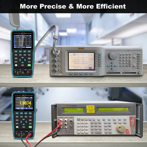 Handheld Digital Oscilloscope 50 MHz Dual Channel With Three Point Five Inch TFT Backlit Display Auto Calibration And Memory Function