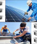 Installation of Solar Panel Mounting Kit For 12 To 15 Panels For Shingle Roof Adjustable With Clamps And L Shape Brackets