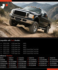 Beefed Up 9 Piece Front Suspension Kit With Upper And Lower Ball Joints And Drag Link For Ford F 250 Super Duty And F 350 Super Duty 2005 To 2010 4WD Only Includes Front Left And Right Components, black truck off-road
