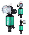 G1/4 Inch Inlet And Outlet Air Compressor Water Separator With Drain Valve And Pressure Regulator For Spray Guns