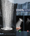 Filtered Shower Head With Handheld, High Pressure 7 Spray Design, Water Filter For Hard Water, Removes Chlorine, waterfall background