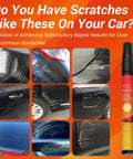 Black Car Scratch Repair Pen Quick Fix for Light Scratches Swirl Marks and Scuffs Portable Touch Up Paint Pen and scratch examples.