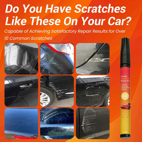 Black Car Scratch Repair Pen Quick Fix for Light Scratches Swirl Marks and Scuffs Portable Touch Up Paint Pen and scratch examples.