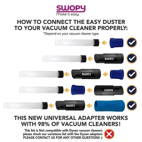 Universal Silicone Vacuum Attachment Kit With Tiny Tube Cleaner And Flexible Suction Nozzle For Car Interiors Keyboards Air Vents Drawers Pet Hair And Dust Includes A 1.48 Inch Adapter For Most Vacuums