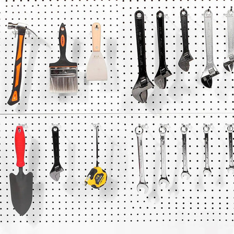 Heavy Duty 6 Inch Pegboard Hooks Set 20 Pack L Shape Galvanized Pegboard Accessories For Garage Organization And Tool Storage Durable Wall Mount Organizer Kit