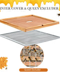 Five Piece Beehive Parts Kit For Beekeeping Gear 10 Frame Hive With Telescoping Top Cover Metal Queen Excluder Inner Cover