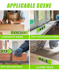 Heavy Duty Nine Inch Torpedo Level With Mighty Magnet Strip And Triple Clear Vials Delivering Spot On 45 90 180 Degree Reads used for carpentry, window installation, site decoration, and laying tiles.