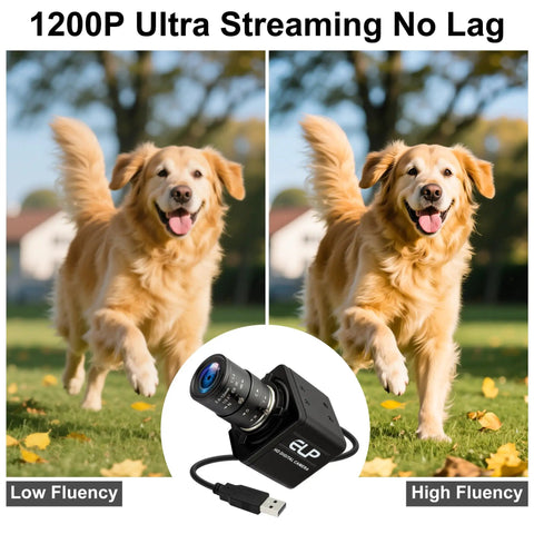 2MP Global Shutter USB Camera With 90FPS High Frame Rate, 4x Manual Zoom Lens 2.8-12mm For Machine Vision, Live Streaming