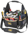 13 Inch Molded Base Electrical And HVAC Tool Carrier Pro Grade Build With 1680D Ballistic Polyester Box Design Full of Tools