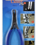 Packaging of Crimping Pliers For Jewelry Making And Beading, Lightweight And Compact Crimp Cover Closer Tool with step-by-step instructions