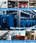 Collage showing applications of Food Grade Silicone Grease For Faucets And O Rings Valve Rubber Seals Pool Pump Lube in various industries