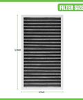 Front view of F1 Replacement Filter For Filtrete C01 T02 Room Air Purifier with size dimensions 12.2 x 6.7 inches