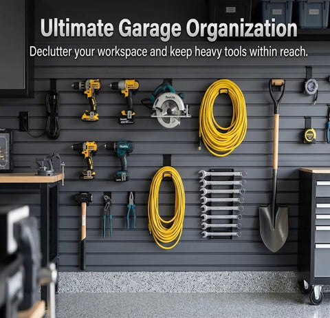 80 Pack Slatwall Hooks Set with 4 6 8 10 Inch Heavy Duty 0.24 Inch Thick Black Slatwall Accessories for garage tool storage
