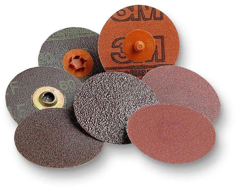 Roloc Disc 361F Cloth With TR Attachment Aluminum Oxide 3 Inch Diameter 60 Grit Pack Of 50 for sanding metal wood plastic