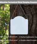 Six Pack Ten Inch Sublimation Metal Sign Blanks For Doors And Walls Two Sided Aluminum Address Plaque Hangers on tree