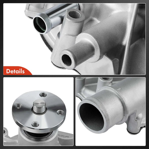 Details of Engine Water Pump With Gasket For Ford V8 5.0L 5.8L OHV Rugged Direct Fit For Bronco F Series Econoline E 150 E 250 E 350
