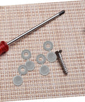 100 Pcs Plastic Screw Caps Protection End Caps Invisible Screw Covers for Home Office and Industrial Use with screwdriver and screw shown