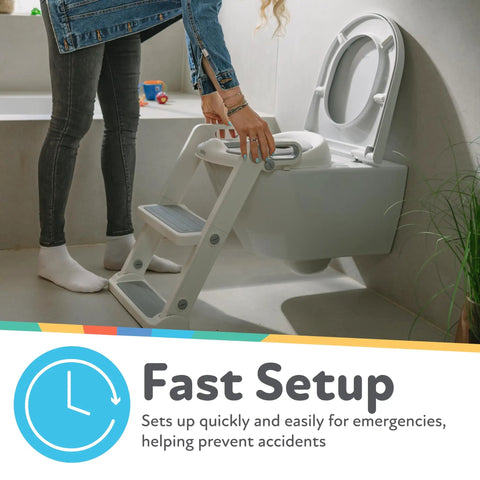 Toddler Step Ladder Potty Seat Folds Flat For Easy Storage Smooth Potty Training Game Changer Two In One Convenience Piece Totally Kid Approved And Built Solid For Stress Free Routines All Around