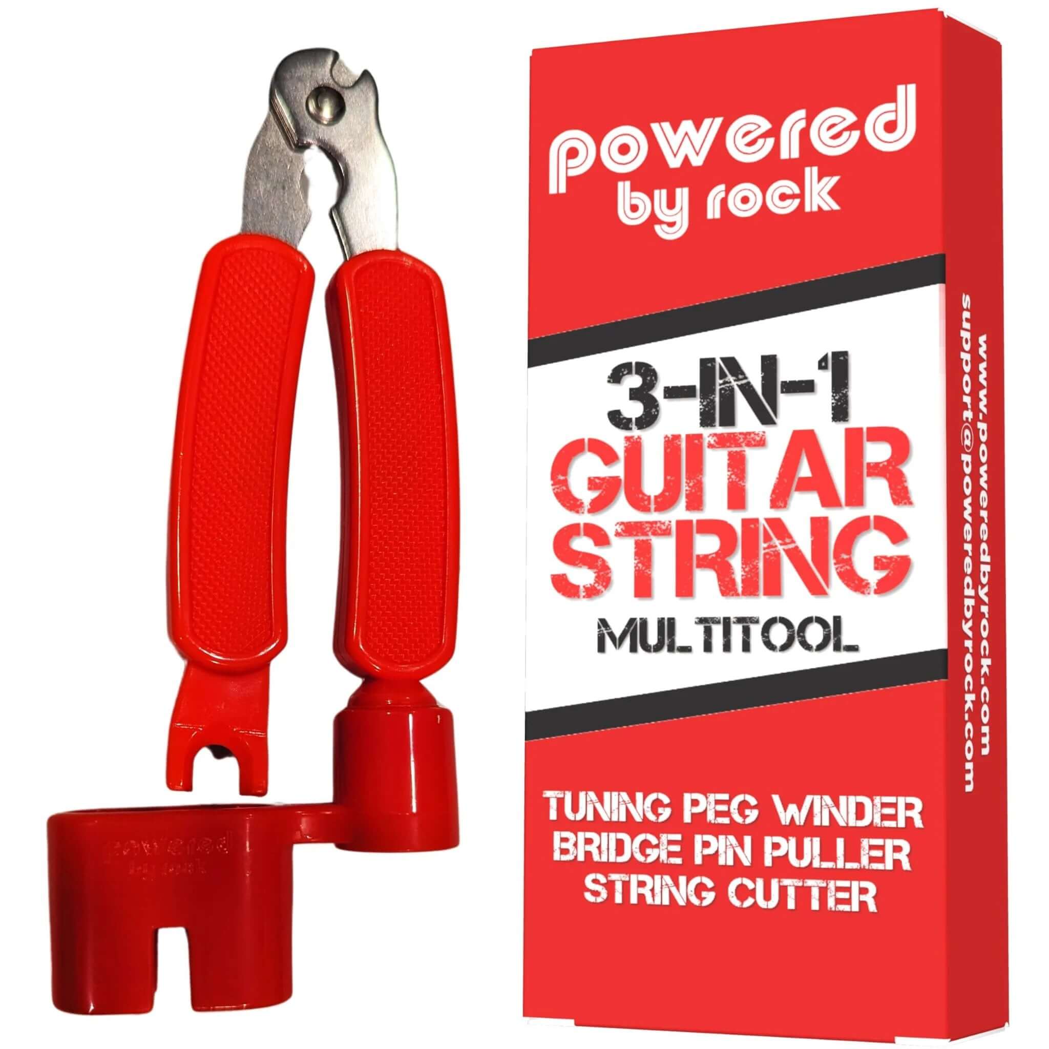 Red String Tools 3-in-1 Guitar String Tool for Quick Maintenance