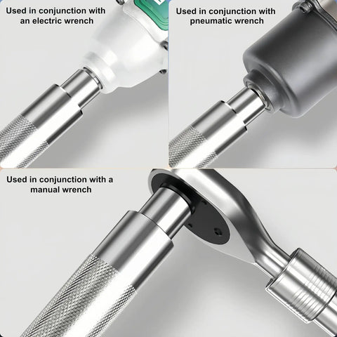 Knuckle Buster Saver Heavy Duty 1/2 Inch Offset Extension Socket Adapter For Electric Pneumatic Hand Impact Wrenches structure shown with various wrench types.