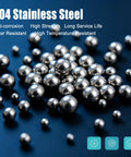 1,000 Count 3mm Stainless Steel Bearing Balls Set For Auto Parts, Bicycles, Casters And Drawer Slides, High Precision 304 Stainless Steel, Uniform Size, Smooth Burr-Free Finish, Great For Mixing Paint, Nail Polish, And Other Stirring Tasks., 304 stainless steel bearing balls on blue background