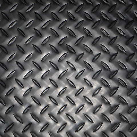 Heavy Duty Anti Fatigue Floor Mat For Industrial Workshops And Garages, 3 By 5 Feet, 15/16 Inch Thick Diamond Plate Vinyl