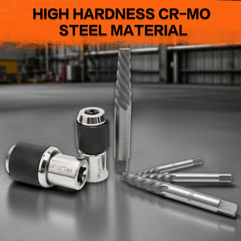 Two Piece Tap Socket Set With Three Eighths Inch Drive, Tight Space Friendly Tap Holder made of high hardness CR-MO steel material.