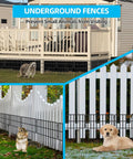 Dog Dig Fence Barrier Kit With 25 Panels, 17 Inch High By 27 Feet Long, protecting yard from small animals, installed view