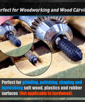 Close-up of 10 Pack Woodworking Twist Drill Bits Set with 6.3mm Shank, Durable 1045 Steel Black Oxide, 58mm Total Length