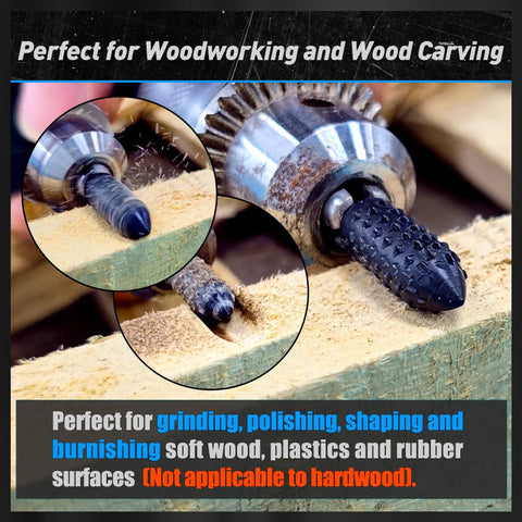 Close-up of 10 Pack Woodworking Twist Drill Bits Set with 6.3mm Shank, Durable 1045 Steel Black Oxide, 58mm Total Length