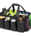 Big Ol Extra Large Cleaning Caddy Organizer With Sturdy Handles Five-Compartment Tote for car, home supplies, large capacity black