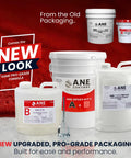 New packaging for Self Leveling Epoxy Resin Kit For Garage Floors And Countertops, Seamless And Durable, Industrial Grade Clear Epoxy.