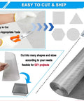 Built To Last Heavy Duty Stainless Steel Mesh Screen 20 Mesh 304 Rust Resistant Fine Wire Roll 15.7 Inches By 147 Inches For Vent Screens Window Screens Filters Cages Garden Covers All Weather Outdoor Indoor Use, shown with scissors for DIY cutting