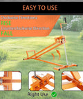 Livoccur Lawn Mower Lift Jack Heavy Duty Platform 882 Lbs Capacity For Garden Tractors With Adjustable Height and Angle manual handles in use on grass.