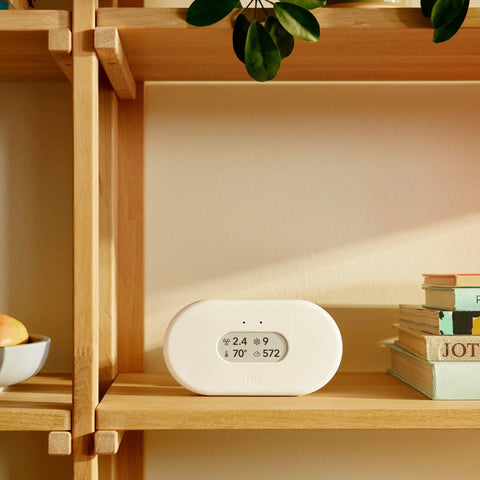 Battery Powered Indoor Air Quality Monitor With Wi Fi Connectivity For Radon PM2 5 CO2 VOC Humidity Temperature And Air Pressure