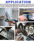 Beefed Up 214 Piece Button Head Torx Security Screws Kit With Stainless Steel Self Tapping Sheet Metal Fasteners used in various installation scenarios.