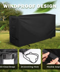 Durable 48 Inch Work Bench Table Cover For Garage And Outdoor Use All Weather Waterproof Heavy Duty Protective Cover For Workbench And Hardwood Tables Anti Tear 420D Oxford Fabric With Reinforced Stitching
