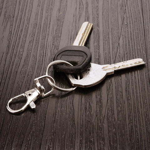 Heavy Duty Metal Swivel Lanyard Snap Hooks And Split Key Rings Bulk Keychain Connectors 100 Piece Set with keys attached