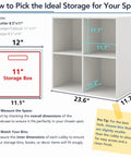 Stackable 2 Cube Wood Storage Organizer Shelves For Dorm, Teen Room And Home Office Fits Cubby Bins, Creative Organization
