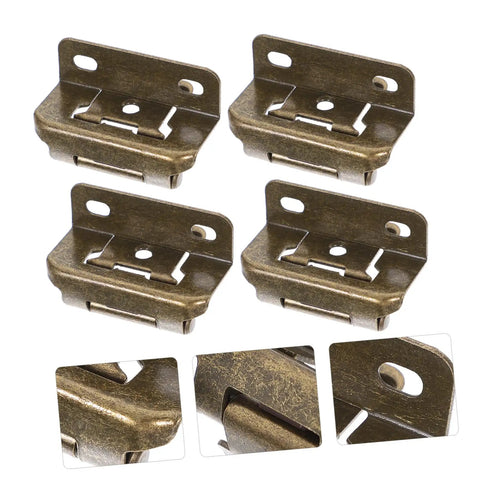 4 Pack Self Closing Cabinet Hinges With Soft Close For Kitchen Cupboards And Cabinet Doors Antique Bronze Finish
