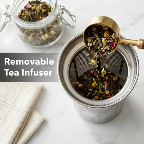 Removable tea infuser for Digital Glass Electric Kettle With Temperature Control, 1.8L Cordless Tea Kettle, 7 Presets, Keep Warm.