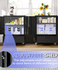 Heavy Duty Metal Garage Storage Cabinet On Wheels With Lockable Drawer And Shelves, Mobile Steel Tool Cabinet for adjustable storage