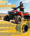 Two Pack 38mm Air Filter for 50cc to 200cc Small Engines with ATV in background and filters in foreground